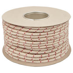 Everlasto No.5 Red Spot Waxed Cotton Sash Window Cord - 8mm Diameter - 100m Coil