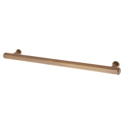 Alexander & Wilks Vesper Hex 14mm T-Bar Cabinet Pull Handle - 224mm Centres - Antique Brass