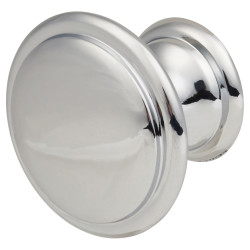 Touchpoint Rim Round Cabinet Knob - 30mm Diameter - Polished Chrome