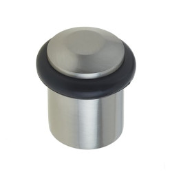 Burlington by Frelan Chamfered Floor Door Stop - 40 x 38mm - Satin Nickel