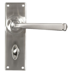 From The Anvil Satin Stainless Steel Bathroom Door Handles - Avon Range - 152 x 48mm