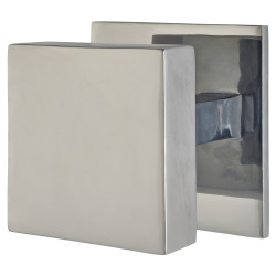 Heritage Brass by M Marcus Square Centre Door Knob - 89 x 89mm Square Rose - Polished Chrome