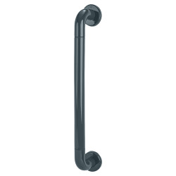 Hoppe AR602/600 Nylon D-Bar Door Pull Handle on Rose - Screw Fix - 600mm c/c - Anthracite Grey