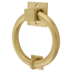 Hampstead Ring Door Knocker - 140 x 120mm - Satin Brass