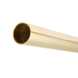 51mm Solid Brass Bar Rail Tube - 2500mm Length - Polished