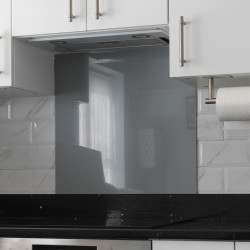 Altro Aluminium Kitchen Splashback - 900 x 750mm - Gloss Traffic Grey