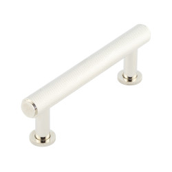 Burlington by Frelan Piccadilly 15mm Knurled T-Bar Cabinet Pull Handle - 96mm c/c - Polished Nickel