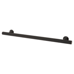 Altro York 12mm Knurled T-Bar Cabinet Pull Handle - 224mm Centres - Matt Black