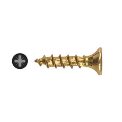 TIMCO Velocity Pozi Countersunk Wood Screws - 3.5 x 12mm - Yellow Zinc - Pack of 200