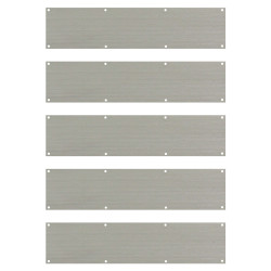 Altro Stainless Steel Kick Plate Trade Pack - 700 x 150 x 1.2mm - 8 Screw Holes - Satin - Pack of 5