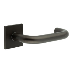 CRES by Frelan Dark Bronze Sprung 19mm Fire Rated Return to Door Handles on Square Rose - CR-106 Range