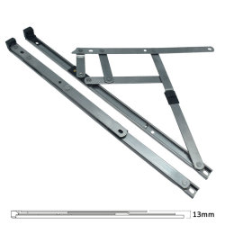 uPVC/Timber Standard Window Friction Stay Hinge - 13mm Stack - 16"/400mm - Side Hung - Pair