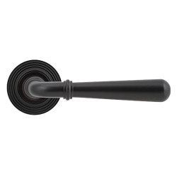 From The Anvil Aged Bronze Door Handles on Round Beehive Rose - Newbury Range