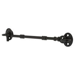 GateMate Cabin Hook & Eye - 200mm Length - Black Galvanised
