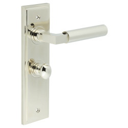 Burlington by Frelan Polished Nickel Fire Rated Bathroom Door Handles - Westminster - Inner 1 - 200 x 55mm