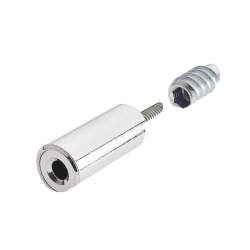 Bramah Rola Wooden Sash Window Stop - 31mm - Polished Chrome - 2 Body + 4 Inserts