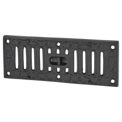 Olde Forge Decorative Hit & Miss Vent - 225 x 82mm - Antique Black