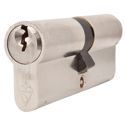 Yale 1 Star 6 Pin Kitemarked 80mm Euro Double Cylinder - 40 + 40mm - Pol Nickel - Keyed to Differ