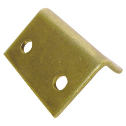 Angled Latch Plate - 35 x 24 x 15mm - Polished Brass