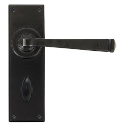 From The Anvil Black Bathroom Door Handles - Avon Range - 152 x 48mm