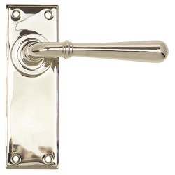 From The Anvil Polished Nickel Latch Door Handles - Newbury Range - 152 x 50mm