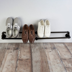 Altro 3/4" Pipe Shoe Rack - Black