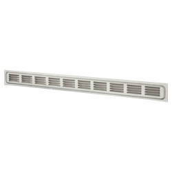 Hooded Louvre Vent - 648 x 62mm - 9000mm² Free Air Flow - Satin Aluminium