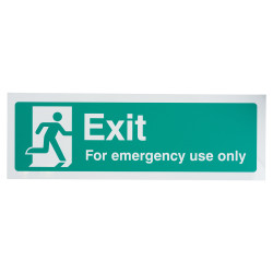 Altro Exit For Emergency Use Only - 300 x 150mm - Rigid Plastic