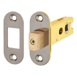 Altro 8mm Tubular Bathroom Deadbolt - 76mm Case - 57mm Backset - Radius - Black Nickel