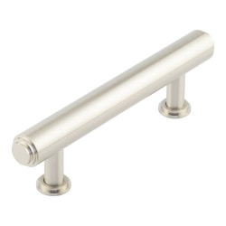 Burlington by Frelan Belgrave 18mm Stepped T-Bar Cabinet Pull Handle - 96mm c/c - Satin Nickel