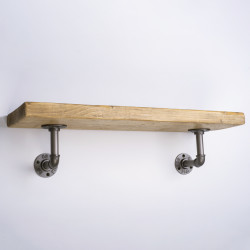 Altro 1/2" Pipe Shelf Bracket Kit - Grey - Pack of 2