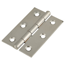 Steel Butt Door Hinge - 75 x 50mm - Zinc Plated - Pair
