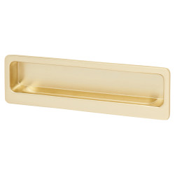 Altro Alton Rectangular Flush Cabinet Pull Handle - 113 x 33mm - Satin Brass
