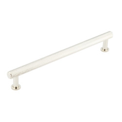 Burlington by Frelan Piccadilly 15mm Knurled T-Bar Cabinet Pull Handle - 224mm c/c - Polished Nickel