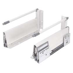 Klug Innobox Soft Close Drawer Pack - Includes 1 x Pair of Rods - (H) 164mm x (D) 400mm - White