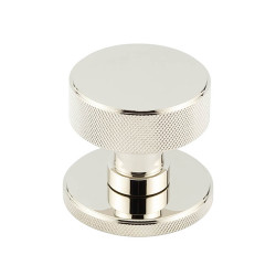 Burlington by Frelan Westbourne knurled Mortice Door Knob - 60mm Rose Diameter - Polished Nickel