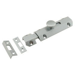 Carlisle Brass French Door Bolt/Flat Section Bolt - 100 x 36mm - Satin Chrome