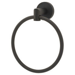 Hampstead Knurled Towel Ring - 180 x 65 x 57mm - Matt Black