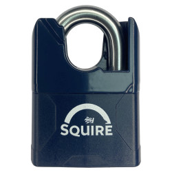 Squire Stronglock Plus 50CS Laminated Steel Closed Shackle Padlock - 55mm Body - 19 x 18mm Shackle - Blue