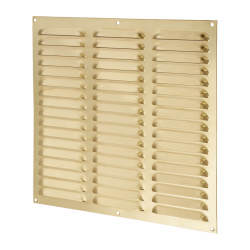 Hampstead Hooded Louvre Vent - 305 x 305mm - 23750mm² Free Air Flow - Polished Brass