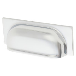Alexander & Wilks Quantock Cabinet Cup Handle - 96mm Centres - Polished Chrome