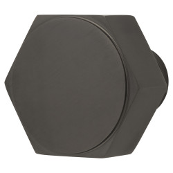 Alexander & Wilks Vesper Hex Cabinet Knob - 40mm Diameter - Dark Bronze