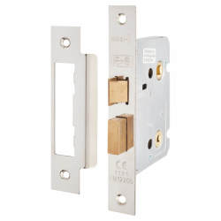 Touchpoint Contract Bathroom Lock - 65mm Case - 44mm Backset - Polished Nickel