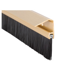 Stormguard Concealed Fixed Bottom Door Brush - 838mm Length - Brush Size 25mm - Light Oak