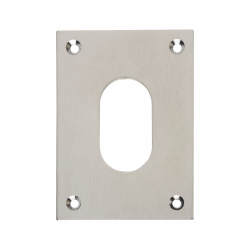 Souber Jumbo Escutcheon - 65.5 x 47.6mm - Oval - Satin Chrome
