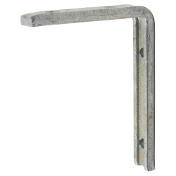 Altro Fluted Steel Angle Shelf Bracket - 100 x 75mm - Galvanised - Pack of 5