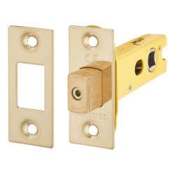 Altro 8mm Tubular Bathroom Deadbolt - 76mm Case - 57mm Backset - Square - PVD Brass