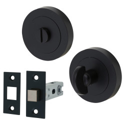 Serozzetta by Carlisle Brass GK4004 Bathroom Turn & Release & Deadbolt Ultimate Kit - Matt Black