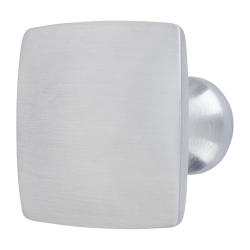 Hampstead Rayon Square Cabinet Knob - 35 x 35mm - Brushed Chrome