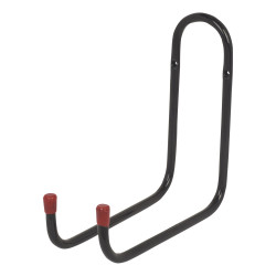 Rothley Tubular Garage and Shed Double Storage Hook - 220mm Depth - Black & Red